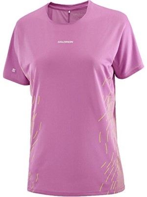 Salomon Sense Aero Gfx Kadın Koşu Tişörtü LC2759600 Pembe