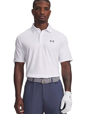 Under Armour Ua Playoff 3.0 Printed Polo Erkek Günlük Polo Tişört 1378677-121 Beyaz