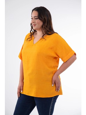Roxxlen 333800 Yaka Detaylıı Bluz