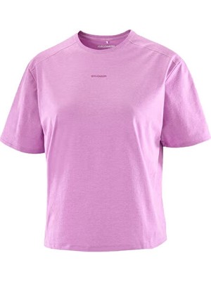 Salomon Tracklıne Ss Tee W Kadın Günlük Tişört LC2748900 Pembe