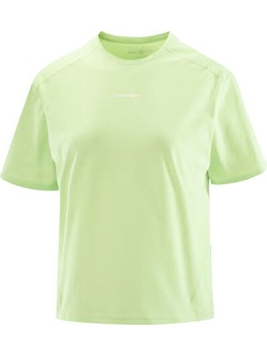 Salomon Tracklıne Ss Tee W Kadın Günlük Tişört LC2846400 Yeşil