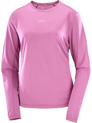 Salomon Shakeout Core Ls Tee Kadın Koşu Uzun Kollu Tişört LC2775100 Pembe