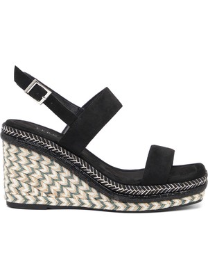 Tergan Siyah Tekstil Kadın Sandalet - K26Y1SN68723-I46