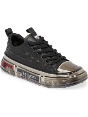 Tergan Siyah Vegan Erkek Sneaker - E26I1AY57582-O3C