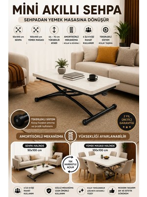 Mini Juppo Üst Tabla Mdf Traverten Oval Köşe Alt Ayak Metal Dışa Veya Içe Kıvrım