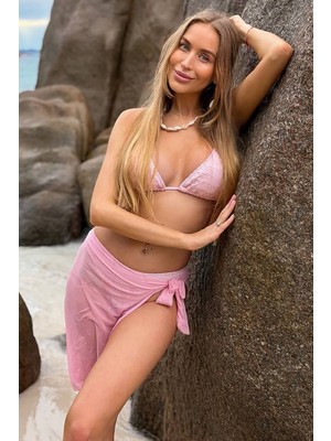 BMD Mary Üçlü Brazilian Bikini Set - Pembe