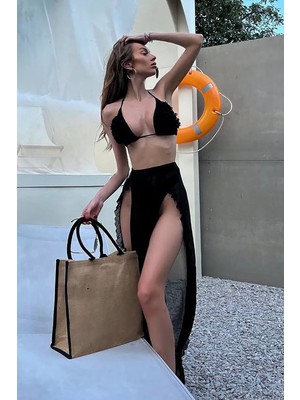 BMD Seva Üçlü Brazilian Bikini Set - Siyah