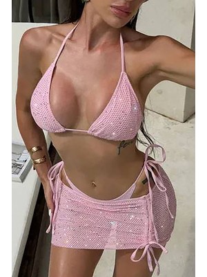 BMD Kristina Üçlü Brazilian Bikini Set - Pembe