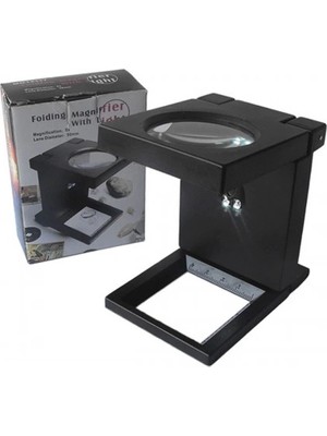 Katlanır Plastık,led Işıklı Test Cıhazı Büyüteç 2.5X90MM