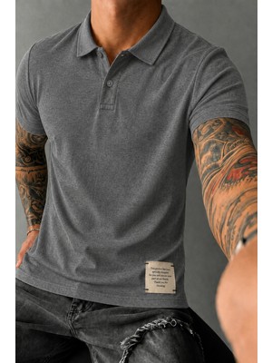 Tarz Cool Erkek Basic Polo Yaka Pamuklu Kısa Kollu Tişört