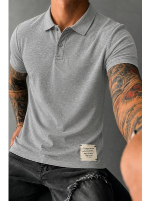 Tarz Cool Erkek Basic Polo Yaka Pamuklu Kısa Kollu Tişört
