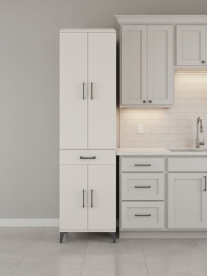 Dienni Arges Çok Amaçlı Dolap 4 Raflı Tek Çekmeceli 4 Kapaklı 60X30X221 Aytaşı-Aytaşı