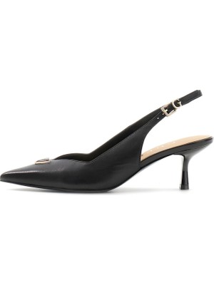 Guess Yannicke2 Kadın Siyah Babet FLT2CKLEA05-BLACK