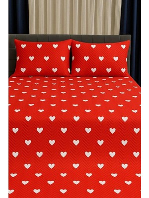 Mata Çeyiz Çift Kişilik Çeyizlik Pike Yatak Örtüsü Takımı 200X220 cm 2 Yastık Kılıflı Çok Amaçlı Battaniye