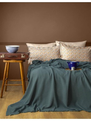 Apricitas Home Miles Yeşil Çift Kişilik Summer Vibes Pike Takımı