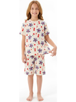 Modanino Kız Çocuk %100 Pamuk Pijama Takımı 8-13 Yaş 12697IS