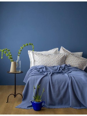 Apricitas Home Miles Mavi Çift Kişilik Summer Vibes Pike Takımı