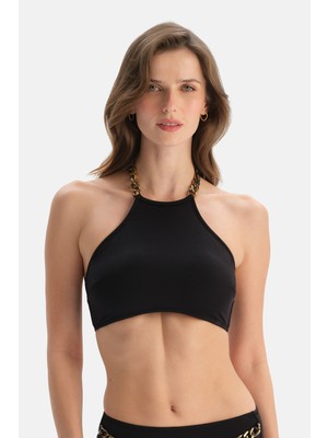 Dagi Siyah Halter Yaka Bikini Üst