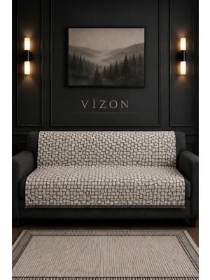 Hig Store Labi Koltuk Örtüsü %100 Pamuklu Saçaklı Çift Taraflı 170X210 Ebat Bohem Koltuk Çekyat Berjer Örtüsü Oturma ve Sırt Bölgesi