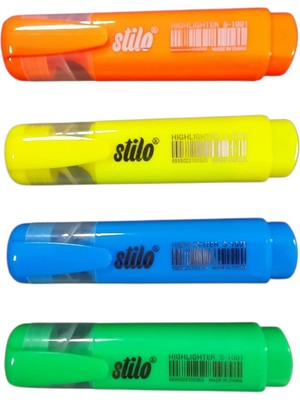 Stilo Hıghlıghter Fosforlu Kalem 4 Farklı Renk