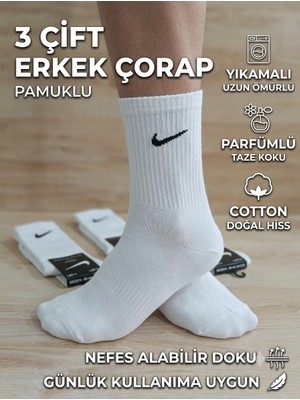 Ünlü Spor Tenis Çorap Beyaz 3çift 40-44