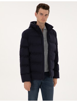 Pierre Cardin Erkek Lacivert Kapüşonlu Mont 50313868-VR033