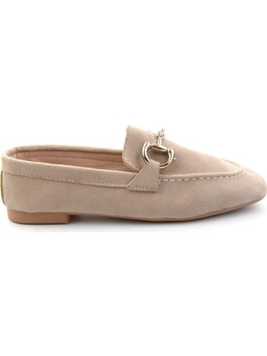 Bambi Bej  Kadın Loafer Ayakkabı K01360060072