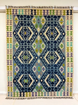Afgan Halı El Dokuma Afgan Kilim  Çift Taraf Kullanım Kök Boya 182 x 240 cm