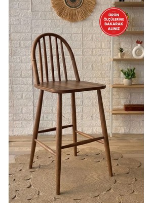 Silla Kumsal Bar Sandalyesi Ceviz Ahşap Ada Sandalye
