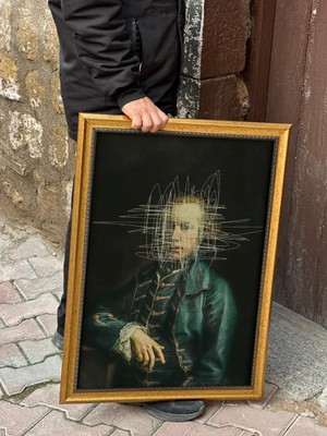 Musnig Dekoratif Sanatsal Çerçeveli Tablo  Çizgişşl