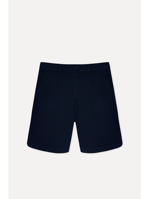Mudo Erkek Lacivert Straight Fit Şort