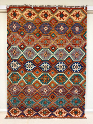 Afgan Halı El Dokuma Afgan Kilim  Çift Taraf Kullanım Kök Boya 177 x 249 cm