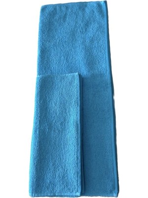Ağcabay Tekstil Ultra Lüks %100 Pamuk Ikili Turkuaz Yüz (90X50) ve Banyo Havlusu (90X150) Seti