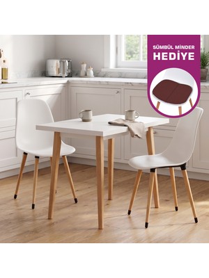 Vilinze Eames Sandalye Avanos Ahşap Mdf Mutfak Masası Takımı