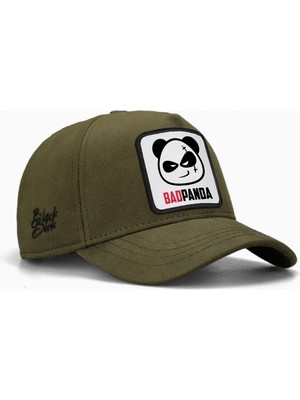 BlackBörk Kids Panda Logolu Haki Çocuk Beyzbol Şapka