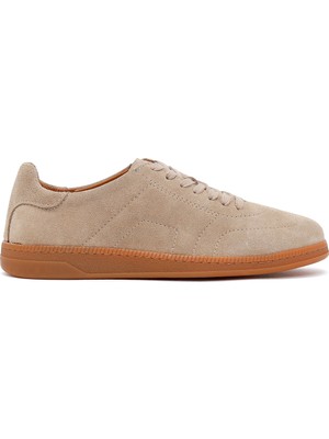 Derimod Erkek Bej Bağcıklı Süet Deri Sneaker 26SFD633310