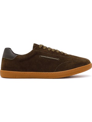 Derimod Erkek Haki Bağcıklı Süet Deri Sneaker 26SFD832010