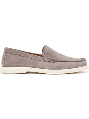 Derimod Erkek Gri Süet Deri Loafer 26SFD632010