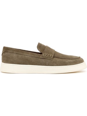 Derimod Erkek Haki Süet Deri Casual Loafer 26SFD633410