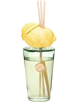 Missi Parlak Sırlı Sarı Seramik Limon Detaylı Çubuklu Oda Kokusu 400 Ml-Limon Çiçeği