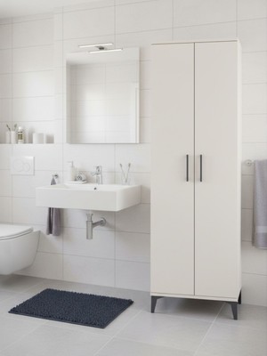 Dienni Arges Çok Amaçlı Dolap Banyo Mutfak Dolabı 4 Raflı 2 Kapaklı 60X30X182 Aytaşı-Aytaşı