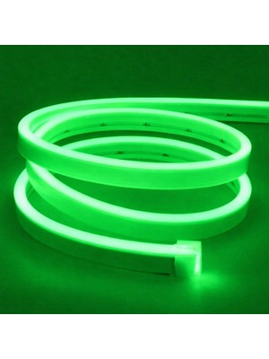 Sakin Enerji Neon Şerit LED 12V Volt Esnek Silikonlu Aydınlatma + Fiş Dahil Tak Çalıştır