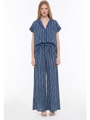 ROMAN Beli Lastikli Bağlamalı Pamuk Pantolon Standart Renk YY063106_089