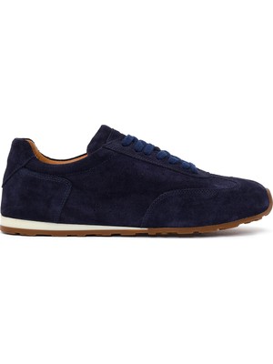 Derimod Erkek Lacivert Bağcıklı Süet Deri Sneaker 26SFD720010