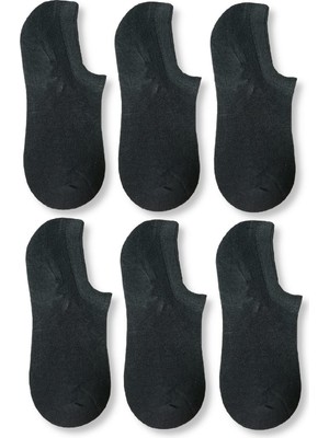 Nacar Store Erkek Füme Bambu Görünmez Spor Ayakkabı Çorabı 6'lı