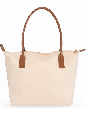 Ecrou Long Bag Paraşüt Omuz Çantası Bej