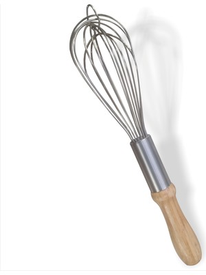 M3 Decorium Ahşap Saplı Paslanmaz Çelik Çırpıcı Tel Yumurta Kek Sos Çırpma Teli Mutfak Tipi Profesyonel Pasta Börek Pişirme Hazırlık Mikseri