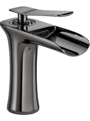 Dellora Edge Kısa Lavabo Bataryası Parlak Parlak-Füme