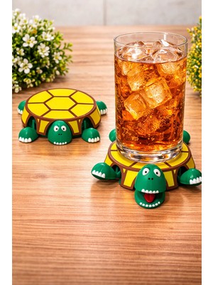 Arvella Studio Hareketli Bardak Altlığı, Coaster Dekoratif Masa Koruyucu Kahve Çay Bardak Altlığı - Caretta