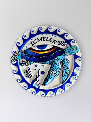 Mundy Içmeler Polyester Kabartmalı Kaplumbağalı Magnet 7 cm Dekoratif Hediyelik Buzdolabı Süsü (KOD:1314)